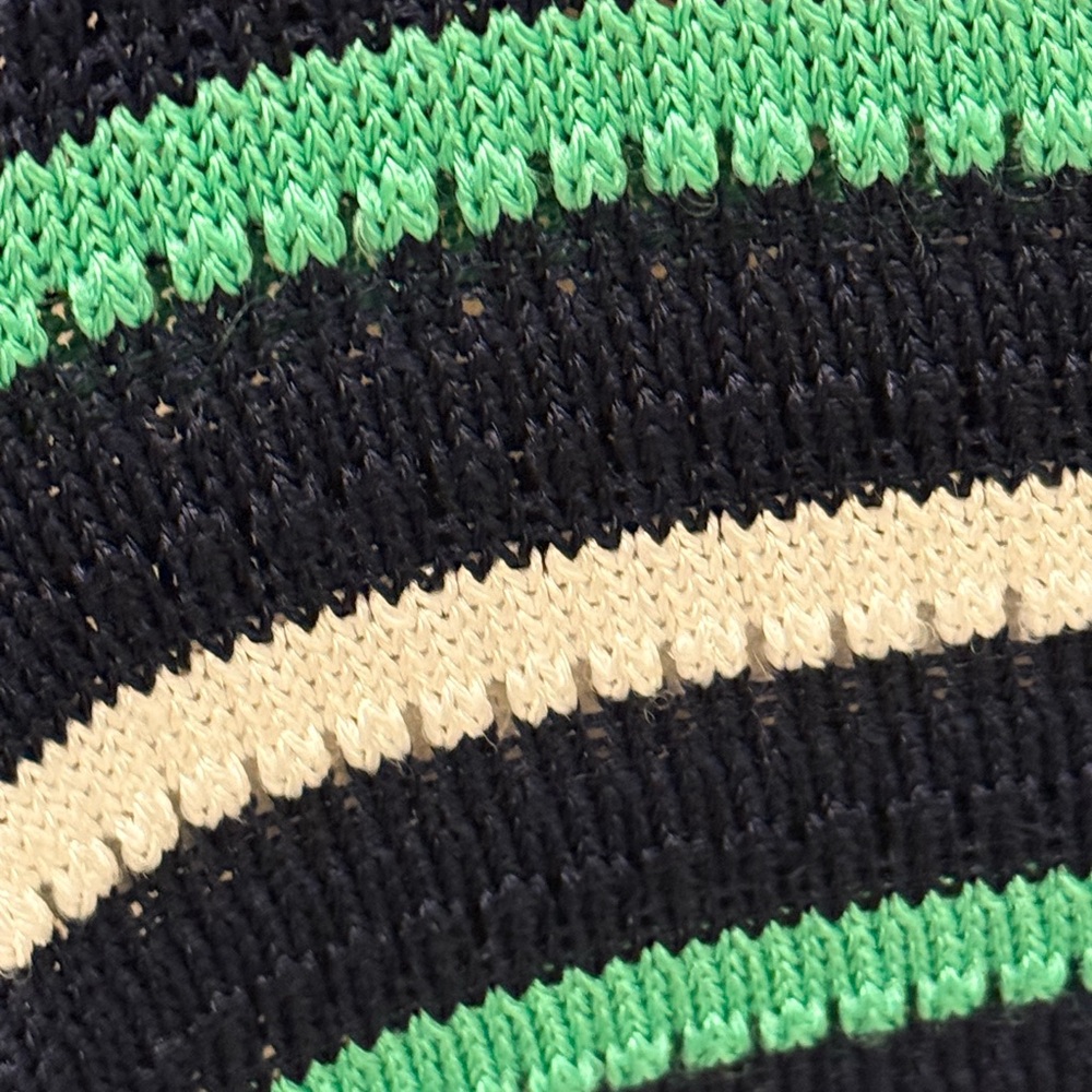White House Black Market V-Neck Sweater - Green, Black, and White - Picture 3 of 3